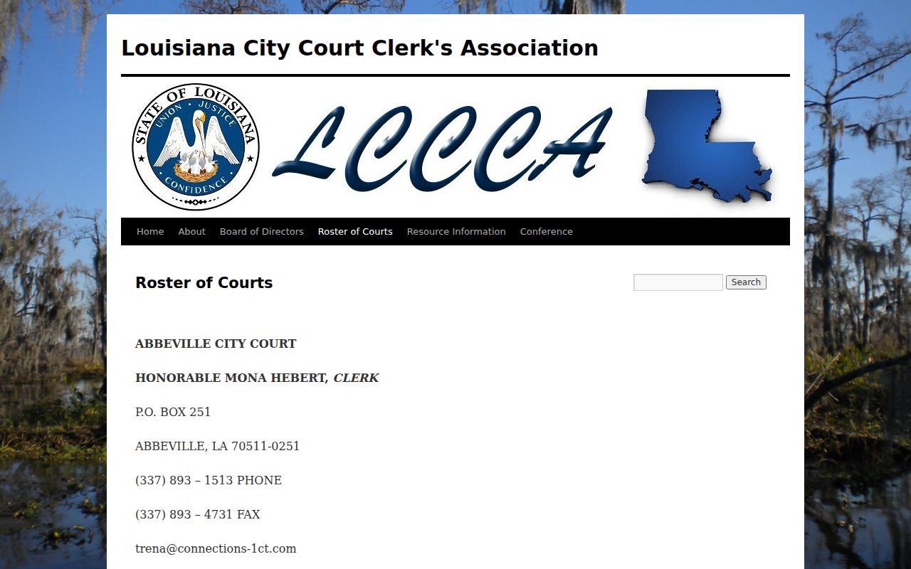 Houma court docket source image of the Houma City Court clerk roster