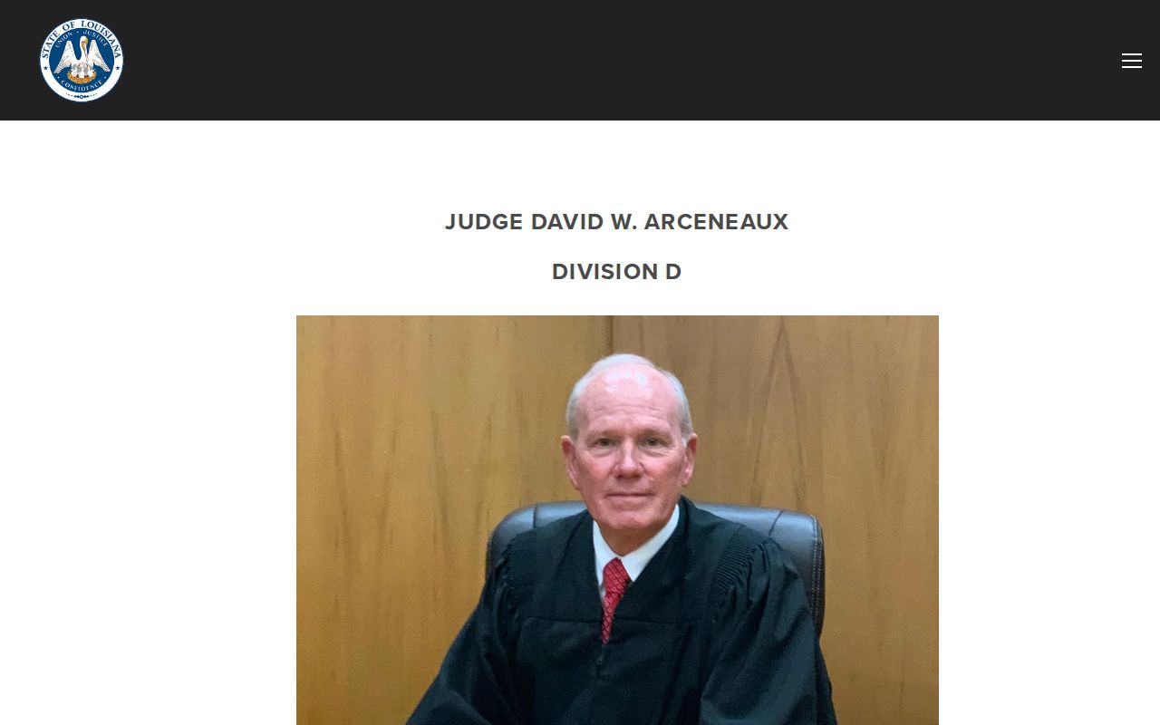 Terrebonne Parish court calendar Division D contact information